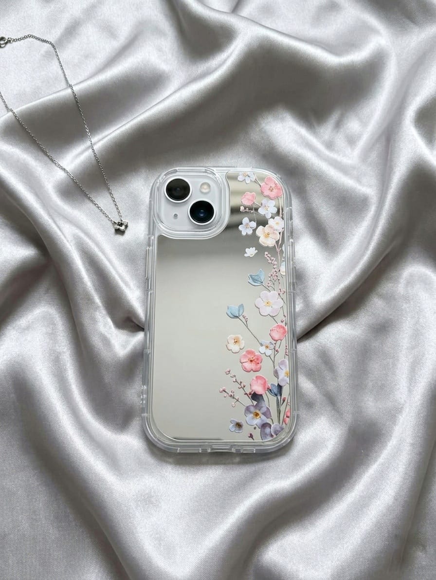 SYNC™ Floral Reflection Mirror Case — iPhone 15